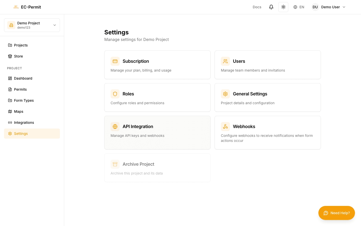 EC-Permit 介面:VIP、API 與 Webhook